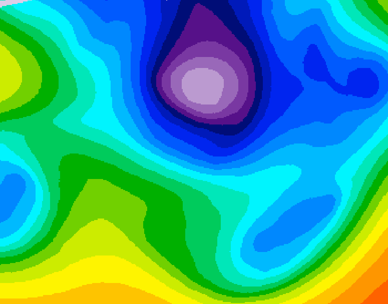 GDPS 500 millibar geopotential height 162 hour forecast chart for Canada based on 2026/02/16 0000Z data