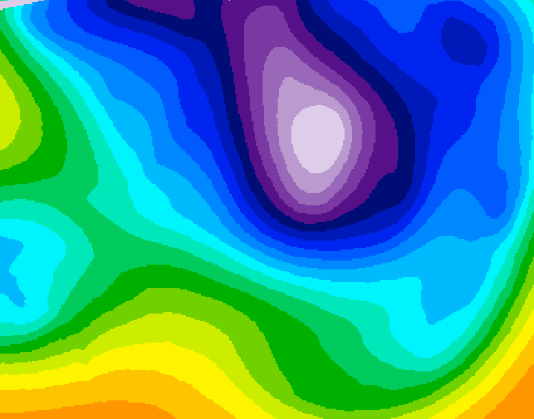GDPS 500 millibar geopotential height 186 hour forecast chart for Canada based on 2026/02/16 0000Z data