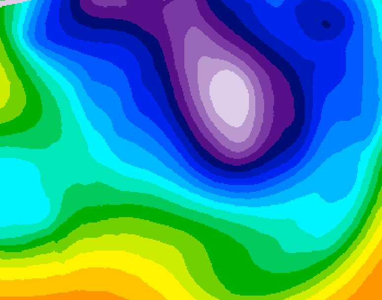GDPS 500 millibar geopotential height 192 hour forecast chart for Canada based on 2026/02/16 0000Z data