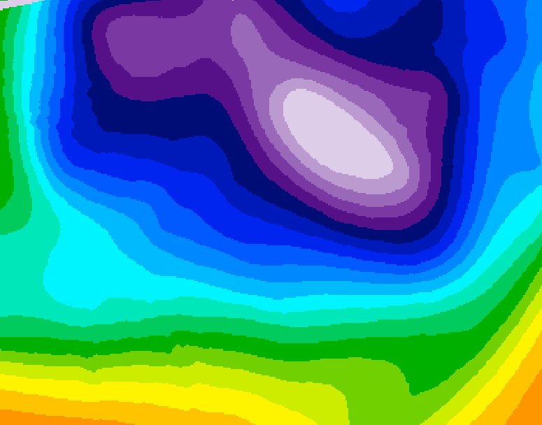 GDPS 500 millibar geopotential height 210 hour forecast chart for Canada based on 2026/02/16 0000Z data