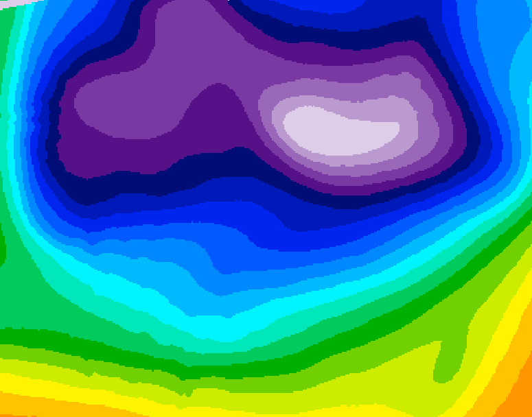 GDPS 500 millibar geopotential height 228 hour forecast chart for Canada based on 2026/02/16 0000Z data
