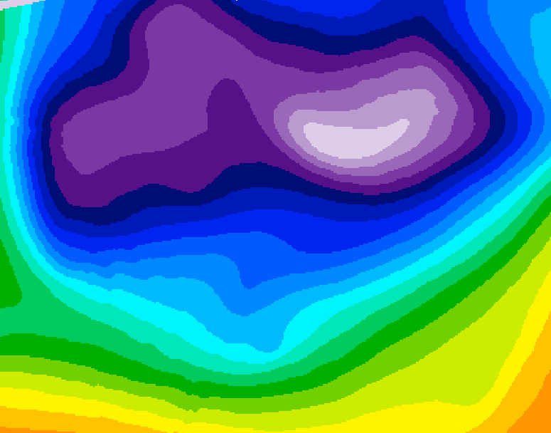 GDPS 500 millibar geopotential height 234 hour forecast chart for Canada based on 2026/02/16 0000Z data