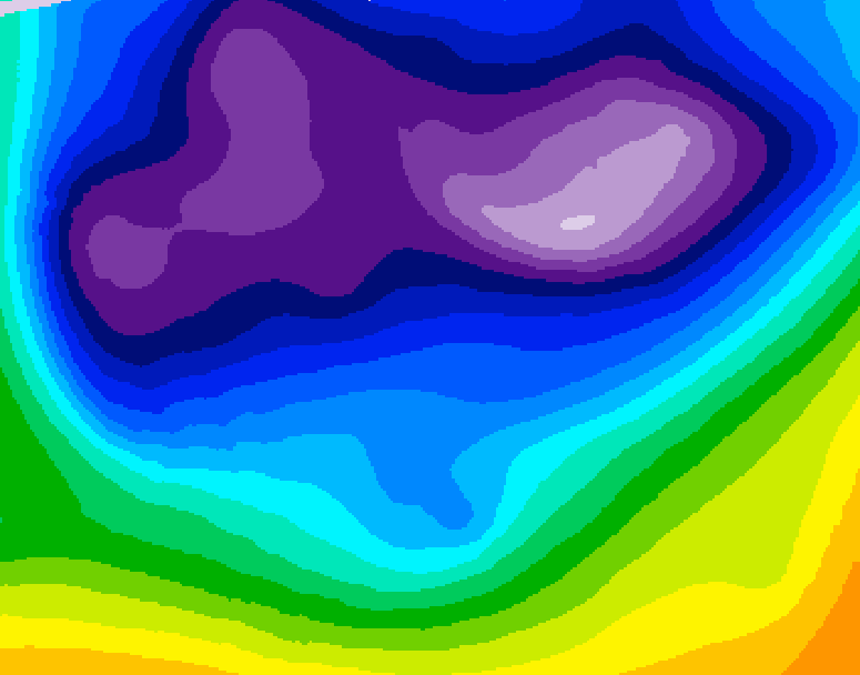 GDPS 500 millibar geopotential height 240 hour forecast chart for Canada based on 2026/02/16 0000Z data