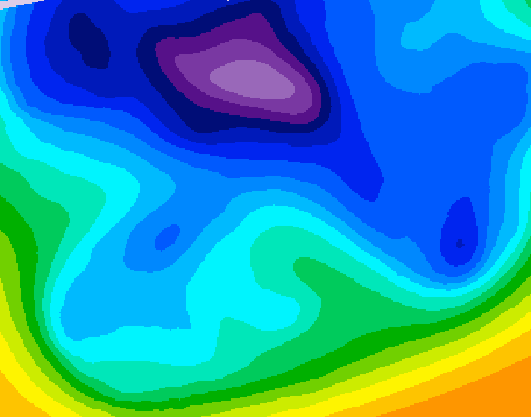 GDPS 500 millibar geopotential height 078 hour forecast chart for Canada based on 2026/02/16 1200Z data