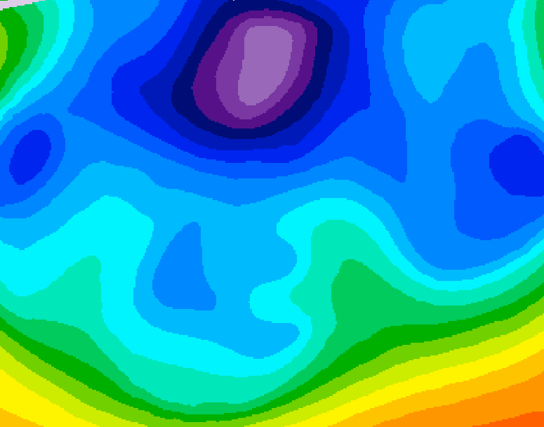 GDPS 500 millibar geopotential height 102 hour forecast chart for Canada based on 2026/02/16 1200Z data