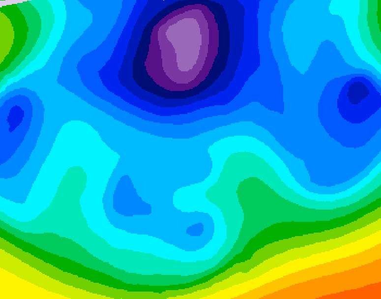 GDPS 500 millibar geopotential height 108 hour forecast chart for Canada based on 2026/02/16 1200Z data