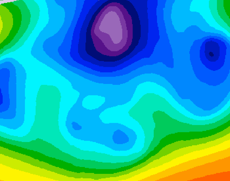GDPS 500 millibar geopotential height 114 hour forecast chart for Canada based on 2026/02/16 1200Z data