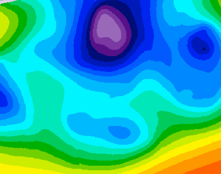 GDPS 500 millibar geopotential height 120 hour forecast chart for Canada based on 2026/02/16 1200Z data