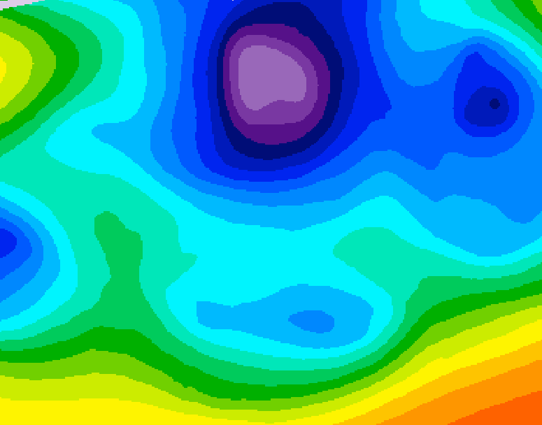 GDPS 500 millibar geopotential height 126 hour forecast chart for Canada based on 2026/02/16 1200Z data