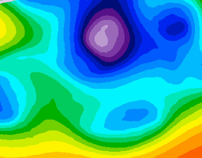 GDPS 500 millibar geopotential height 138 hour forecast chart for Canada based on 2026/02/16 1200Z data