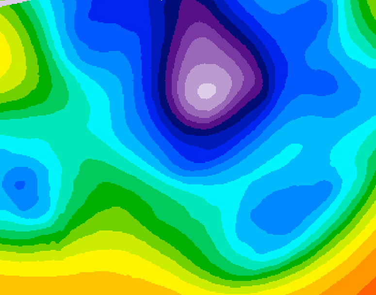 GDPS 500 millibar geopotential height 156 hour forecast chart for Canada based on 2026/02/16 1200Z data