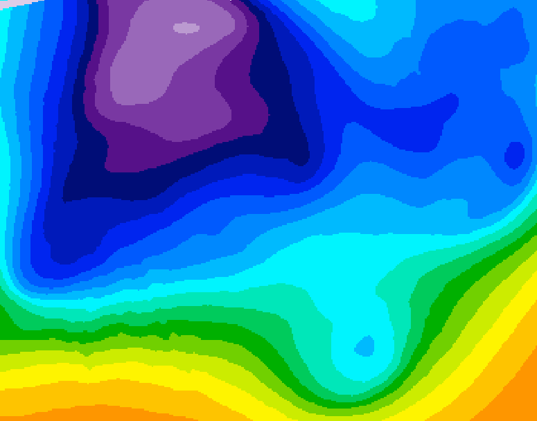 GDPS 500 millibar geopotential height 240 hour forecast chart for Canada based on 2026/02/16 1200Z data