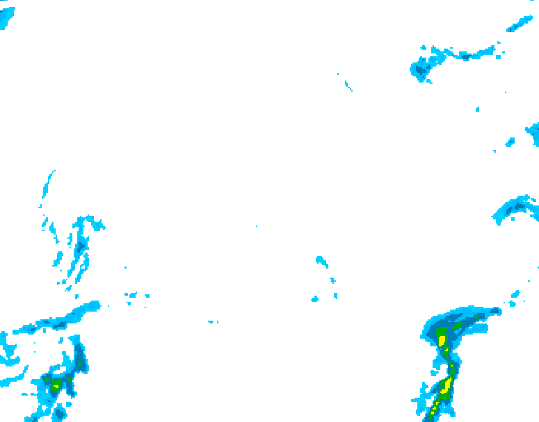 GDPS precipitation 012 hour forecast chart for Canada based on 2026/02/16 0000Z data