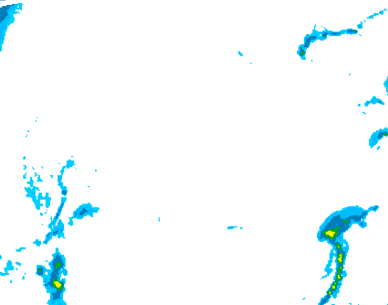 GDPS precipitation 018 hour forecast chart for Canada based on 2026/02/16 0000Z data