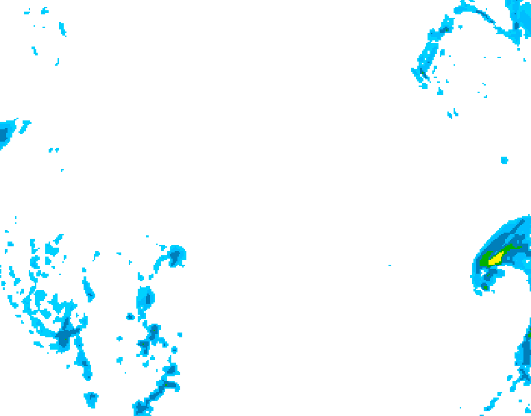 GDPS precipitation 036 hour forecast chart for Canada based on 2026/02/16 0000Z data