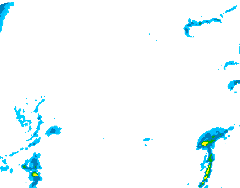 GDPS precipitation 006 hour forecast chart for Canada based on 2026/02/16 1200Z data