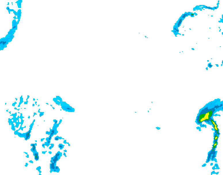 GDPS precipitation 018 hour forecast chart for Canada based on 2026/02/16 1200Z data