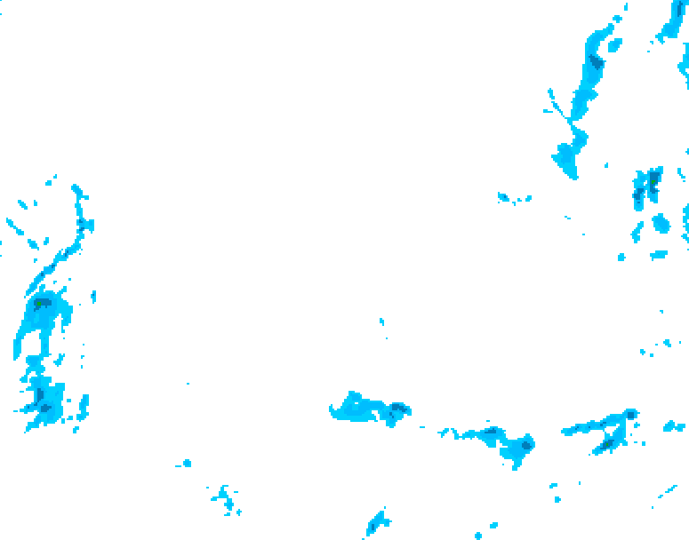 GDPS precipitation 102 hour forecast chart for Canada based on 2026/02/16 1200Z data