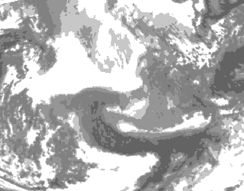 GDPS total cloud 066 hour forecast chart for Canada based on 2026/02/16 0000Z data