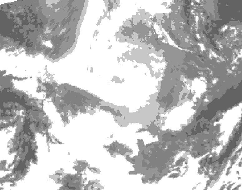 GDPS total cloud 168 hour forecast chart for Canada based on 2026/02/16 0000Z data