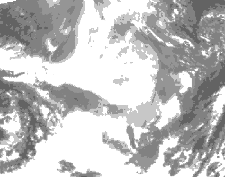 GDPS total cloud 174 hour forecast chart for Canada based on 2026/02/16 0000Z data