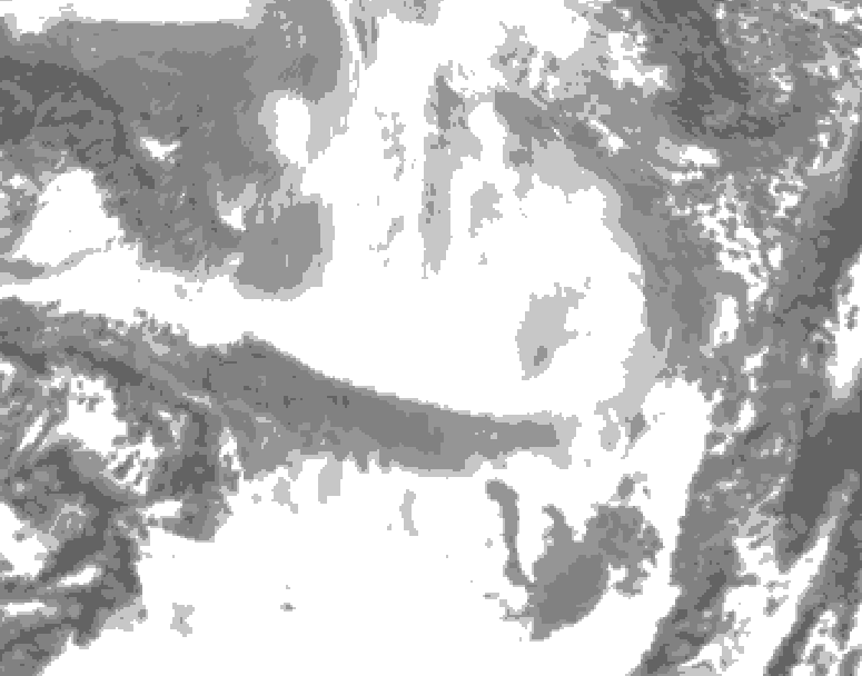 GDPS total cloud 186 hour forecast chart for Canada based on 2026/02/16 0000Z data