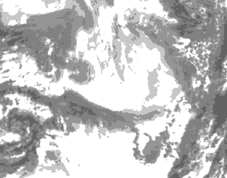 GDPS total cloud 192 hour forecast chart for Canada based on 2026/02/16 0000Z data