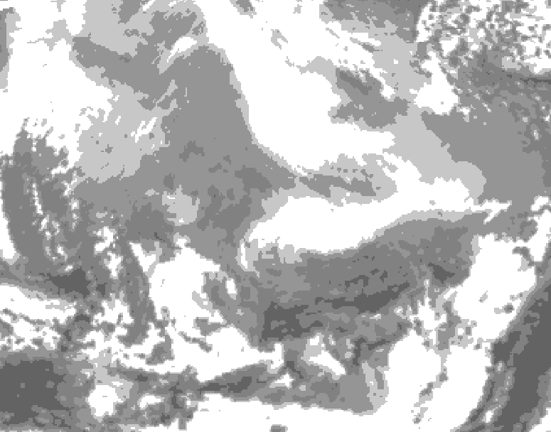 GDPS total cloud 234 hour forecast chart for Canada based on 2026/02/16 0000Z data