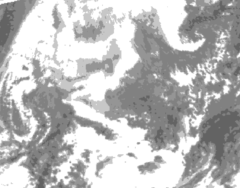 GDPS total cloud 012 hour forecast chart for Canada based on 2026/02/16 1200Z data