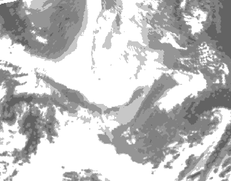 GDPS total cloud 156 hour forecast chart for Canada based on 2026/02/16 1200Z data