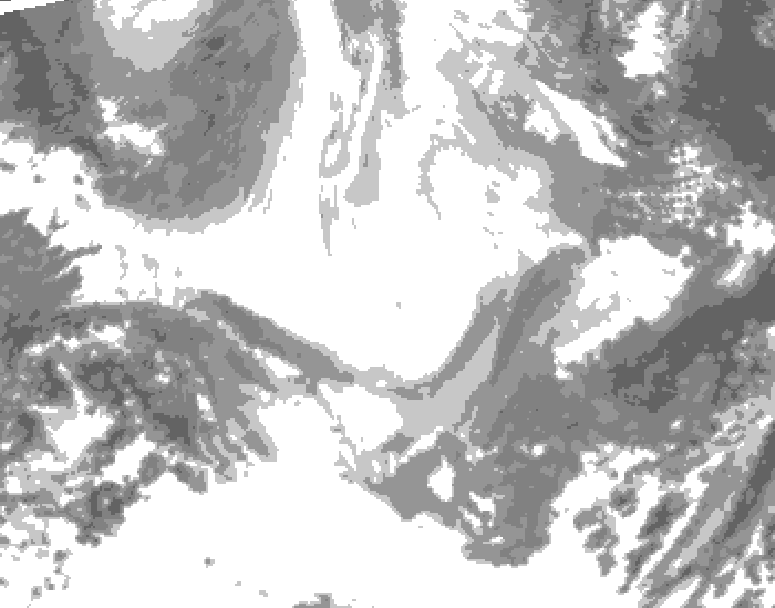 GDPS total cloud 162 hour forecast chart for Canada based on 2026/02/16 1200Z data