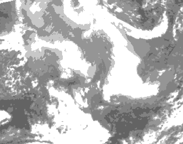 GDPS total cloud 228 hour forecast chart for Canada based on 2026/02/16 1200Z data