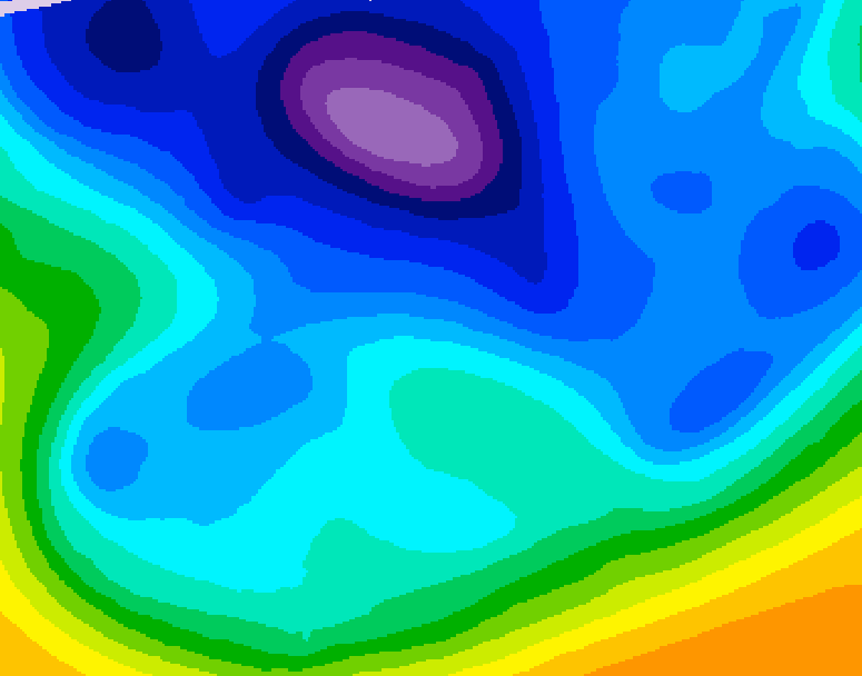 GDPS 500 millibar geopotential height 054 hour forecast chart for Canada based on 2026/02/17 0000Z data