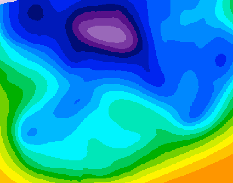 GDPS 500 millibar geopotential height 060 hour forecast chart for Canada based on 2026/02/17 0000Z data