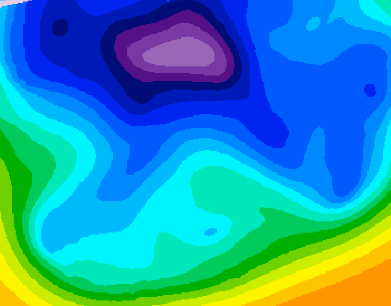 GDPS 500 millibar geopotential height 066 hour forecast chart for Canada based on 2026/02/17 0000Z data