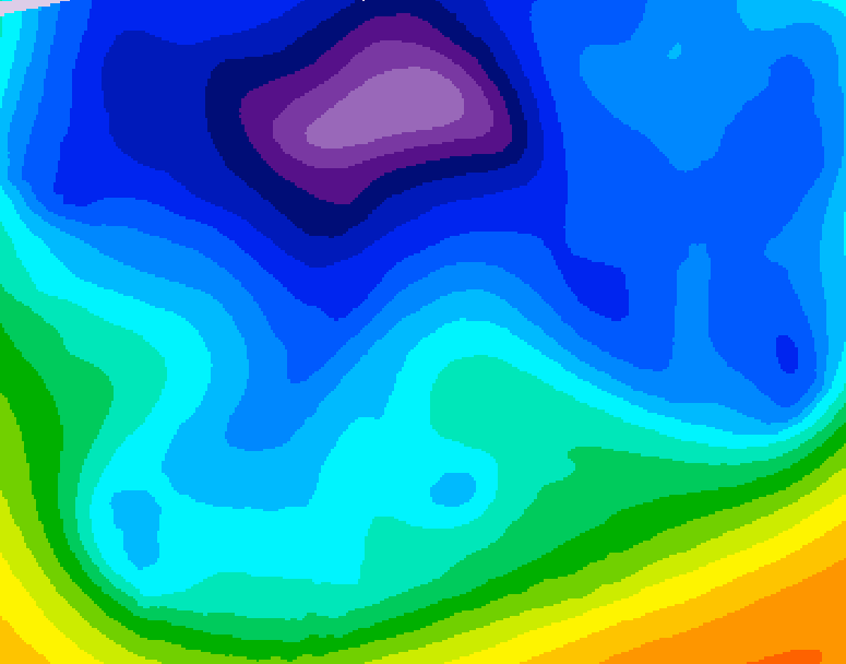 GDPS 500 millibar geopotential height 072 hour forecast chart for Canada based on 2026/02/17 0000Z data