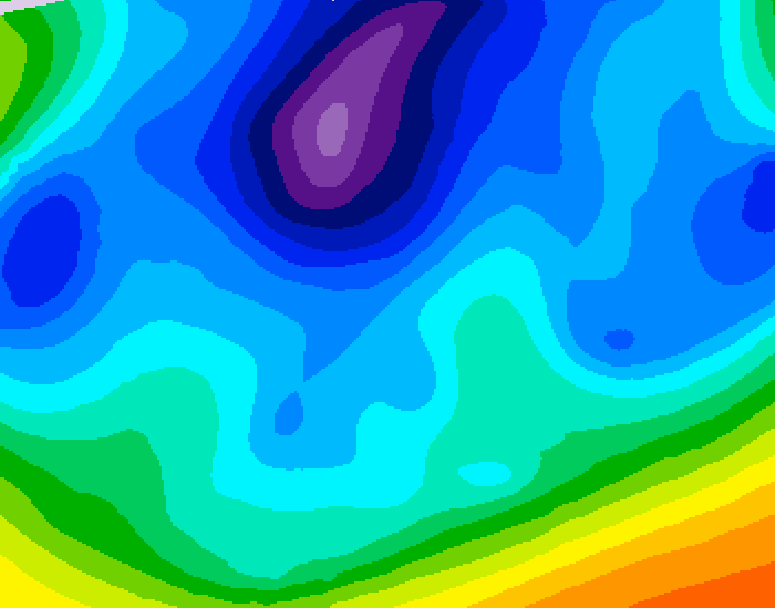 GDPS 500 millibar geopotential height 096 hour forecast chart for Canada based on 2026/02/17 0000Z data