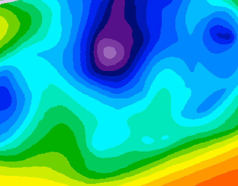 GDPS 500 millibar geopotential height 114 hour forecast chart for Canada based on 2026/02/17 0000Z data