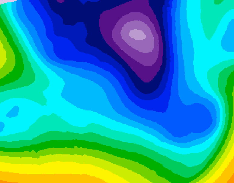 GDPS 500 millibar geopotential height 180 hour forecast chart for Canada based on 2026/02/17 0000Z data