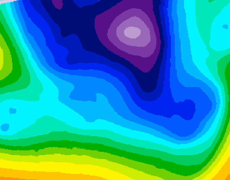 GDPS 500 millibar geopotential height 186 hour forecast chart for Canada based on 2026/02/17 0000Z data