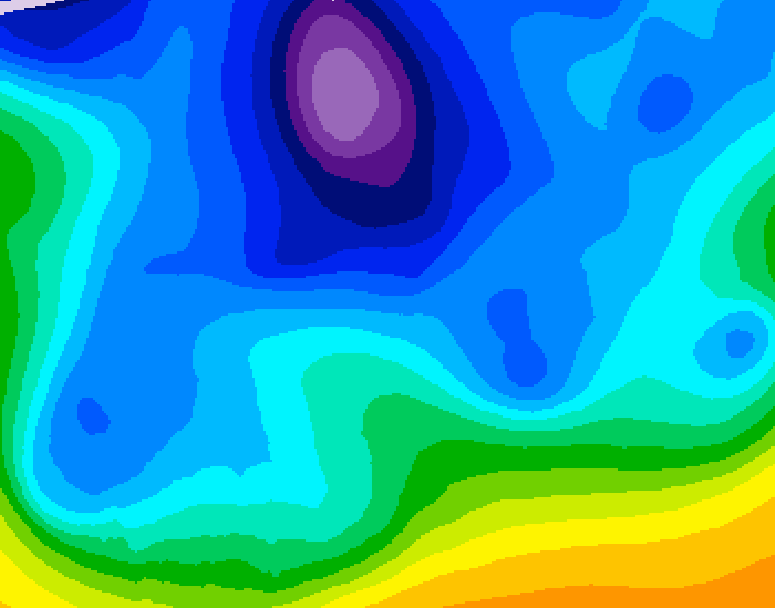 GDPS 500 millibar geopotential height 012 hour forecast chart for Canada based on 2026/02/17 1200Z data
