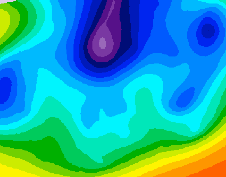 GDPS 500 millibar geopotential height 096 hour forecast chart for Canada based on 2026/02/17 1200Z data