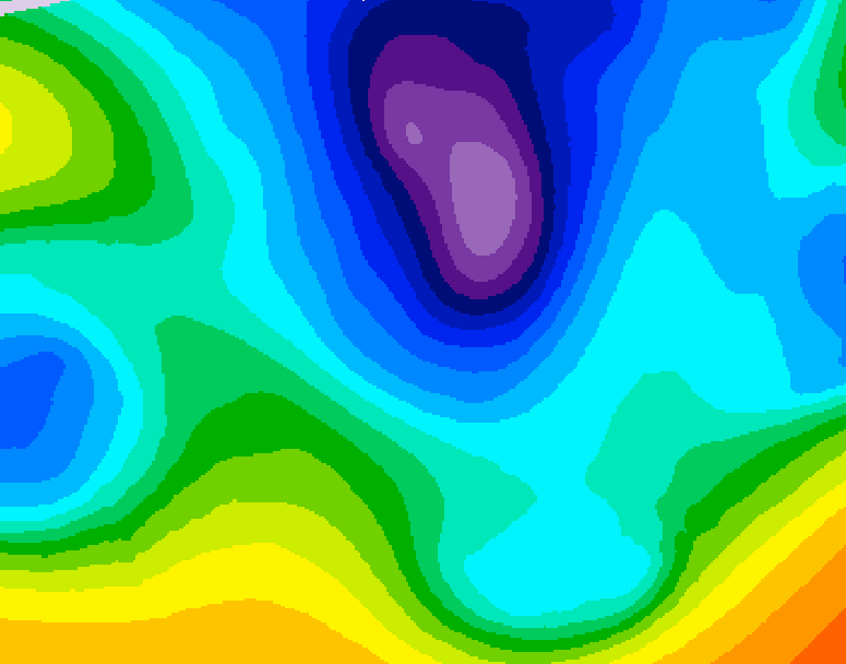 GDPS 500 millibar geopotential height 132 hour forecast chart for Canada based on 2026/02/17 1200Z data