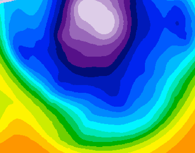 GDPS 500 millibar geopotential height 222 hour forecast chart for Canada based on 2026/02/17 1200Z data