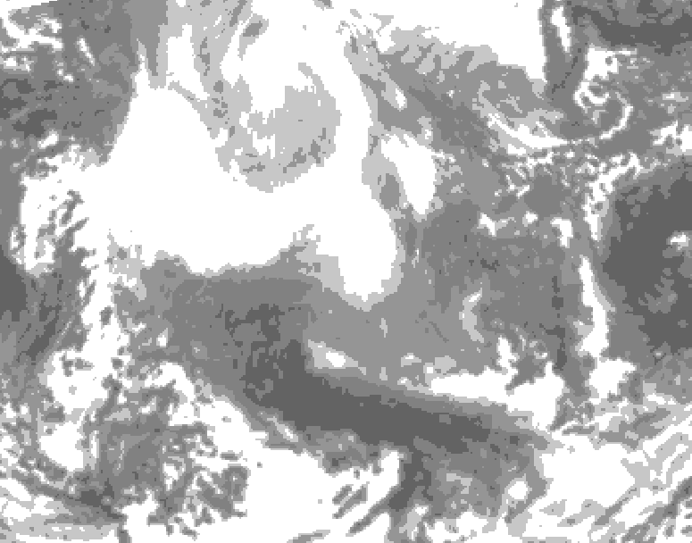 GDPS total cloud 030 hour forecast chart for Canada based on 2026/02/17 0000Z data