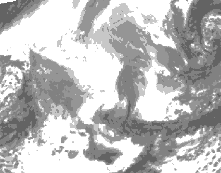 GDPS total cloud 108 hour forecast chart for Canada based on 2026/02/17 0000Z data