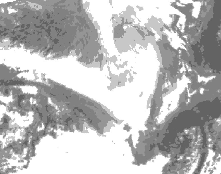 GDPS total cloud 162 hour forecast chart for Canada based on 2026/02/17 0000Z data