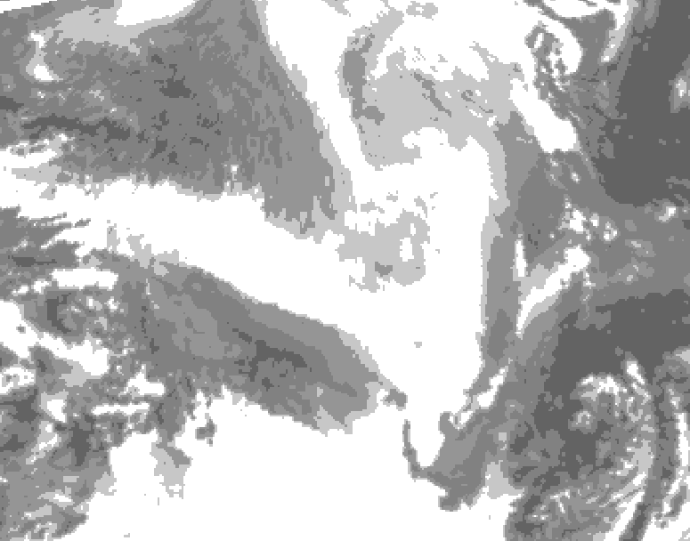 GDPS total cloud 168 hour forecast chart for Canada based on 2026/02/17 0000Z data