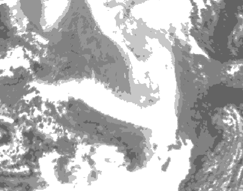 GDPS total cloud 180 hour forecast chart for Canada based on 2026/02/17 0000Z data
