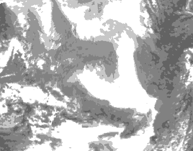 GDPS total cloud 198 hour forecast chart for Canada based on 2026/02/17 0000Z data